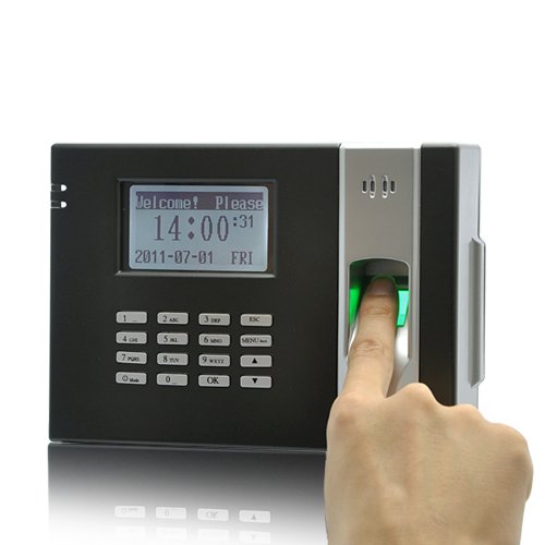 Fingerprint Time Attendance And Door System (Black)-free world ship