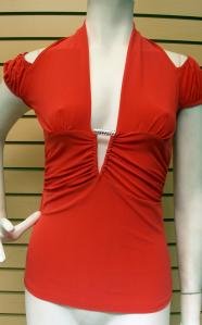 Halter with cap sleeves Size L