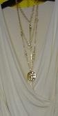 Long gold necklace
