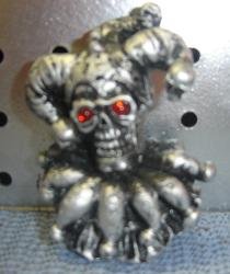 Silver jester skull