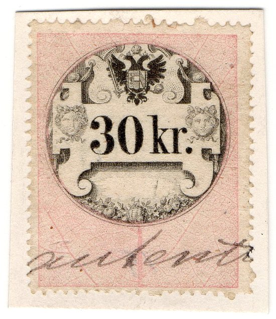(I.B) Austria/Hungary Revenue : Stempelmarke 30 kr