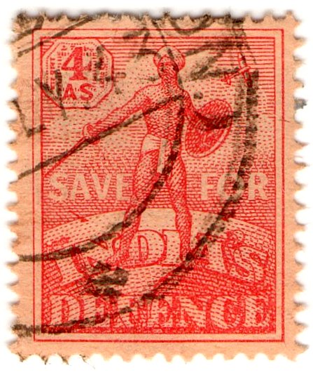 (I.B) India Revenue : War Savings Stamp 4a