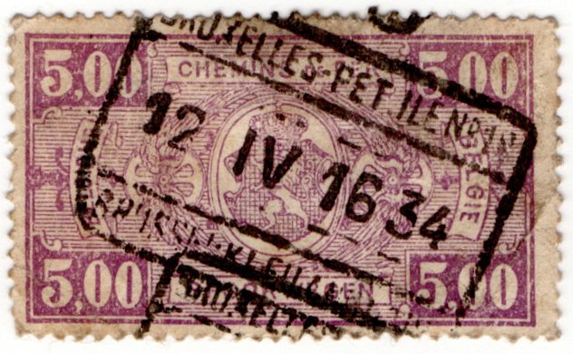 (I.B) Belgium Railways : Parcels 5 Fr (Bruxelles 1934)