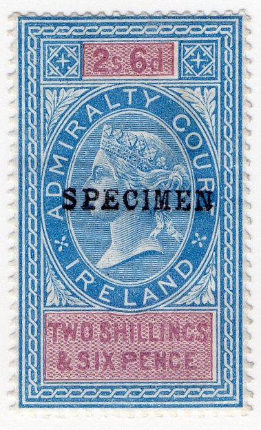 (I.B) QV Revenue : Admiralty Court Ireland 2/6d (1881)