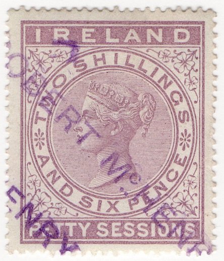 (I.B) QV Revenue : Ireland Petty Sessions 2/6d (1881)