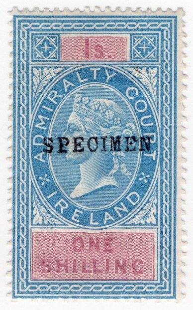 (I.B) QV Revenue : Admiralty Court Ireland 1/- (1881)