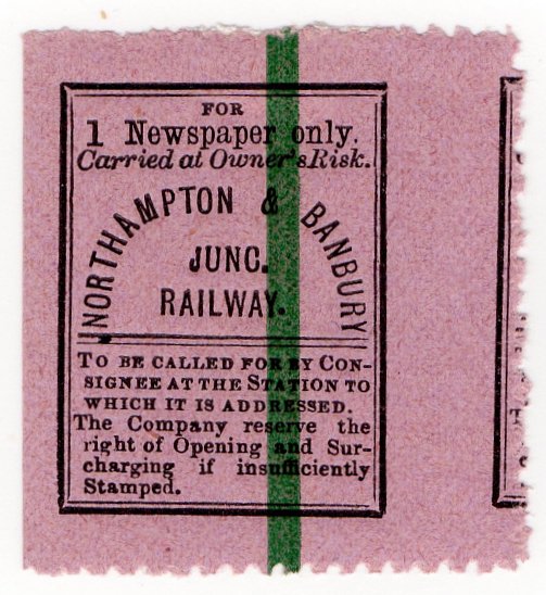 (I.B) Northampton & Banbury Junction Railway : Newspaper Parcel