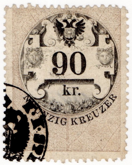 (I.B) Austria/Hungary Revenue : Stempelmarke 90kr