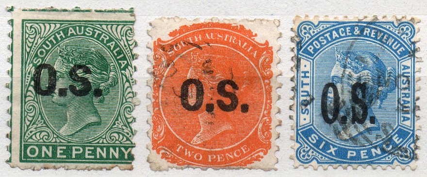 (I.B) Australia - South Australia Postal : OS Overprint Collection