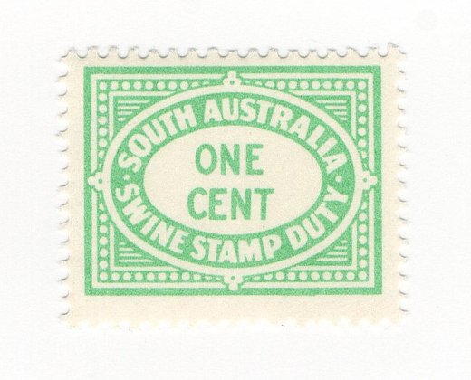 (I.B) Australia - South Australia Revenue : Swine Stamp Duty 1c