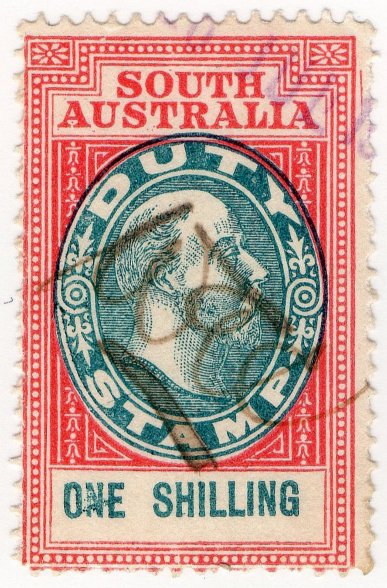 (I.B) Australia - South Australia Revenue : Stamp Duty 1/-