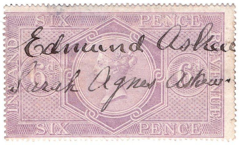(I.B) QV Revenue : Inland Revenue 6d Reddish-Lilac (SG F12)