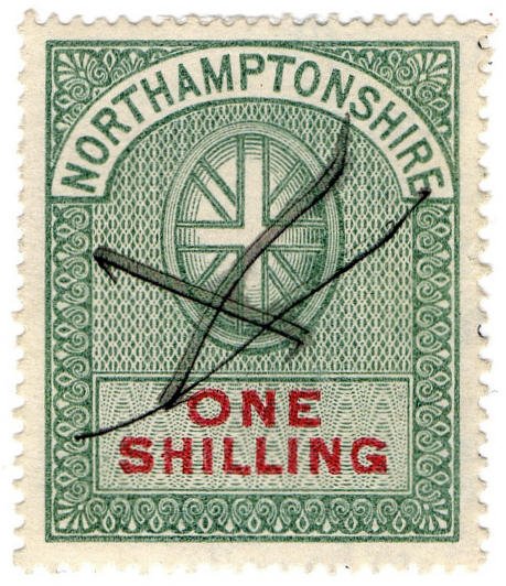 (I.B) Northamptonshire Revenue : Court Fee 1/-