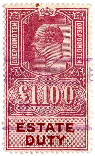 (I.B) Edward VII Revenue : Estate Duty £1 10/-
