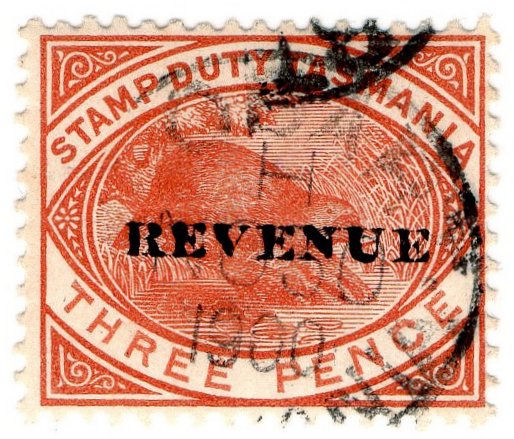 (I.B) Australia - Tasmania Revenue : Stamp Duty 3d (postal)