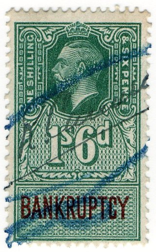 (I.B) George V Revenue : Bankruptcy 1/6d