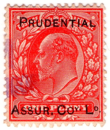 (I.B) Edward VII Commercial Overprint : Prudential Assurance
