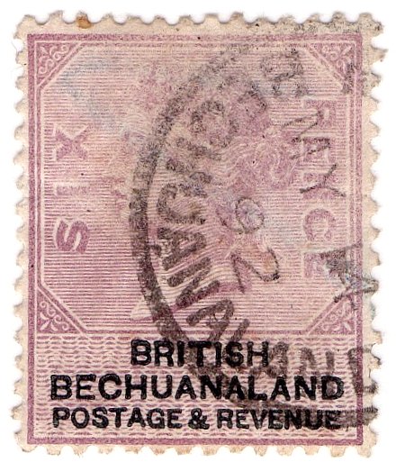 (I.B) British Bechuanaland Revenue : Duty 6d