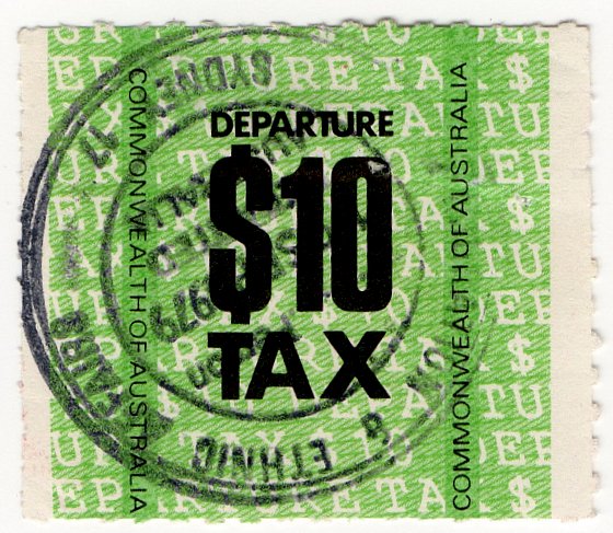 (I.B) Australia Revenue : Departure Tax $10