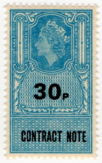 (I.B) Elizabeth II Revenue : Contract Note 30p