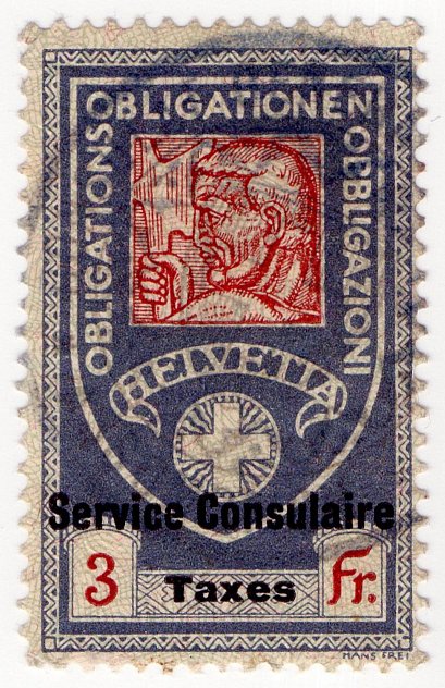 (I.B) Switzerland Revenue : Consular Service 3Fr