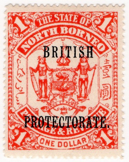 (I.B) British North Borneo Postal : British Protectorate $1
