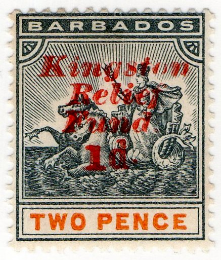 (I.B) Barbados Postal : 2d Kingston Relief Fund