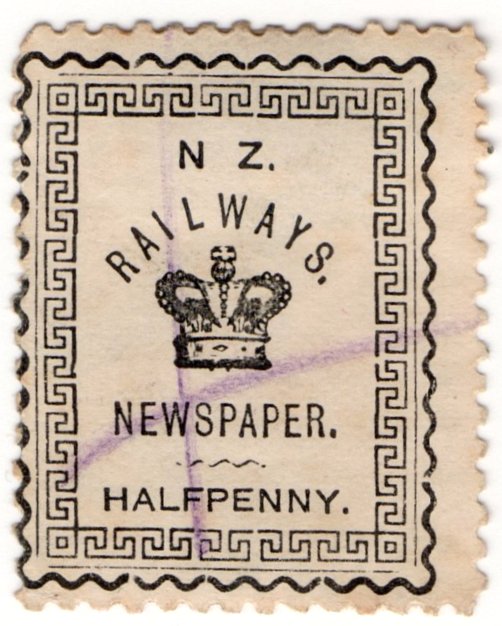 (I.B) New Zealand Railways : Newspaper Stamp ½d