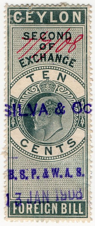 (I.B) Ceylon Revenue : Foreign Bill 10c