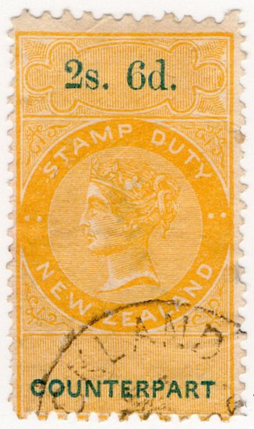 (I.B) New Zealand Revenue : Counterpart 2/6d (Auckland)