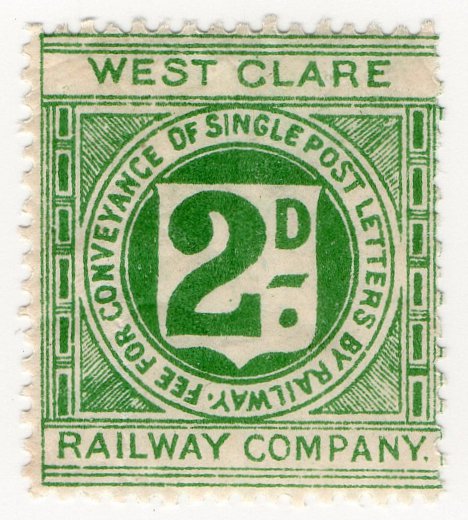 (I.B) West Clare Railway : Letter Stamp 2d