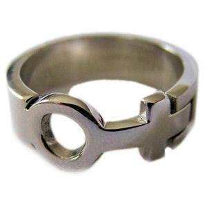 Lesbian Puzzle Ring Stainless Steel Gay Pride