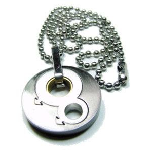 Gay Mens 3 Toned Double Male Pendant Stainless Steel and Titanium