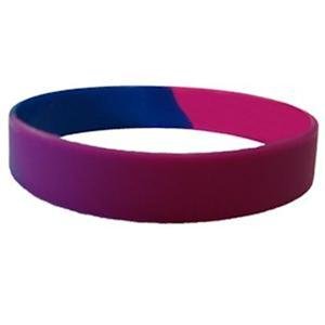 Bisexual Pride Silicone Bracelet Bi Gay Pride Bracelet