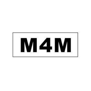 "M4M" Gay Pride Bumper Sticker 3 x 8 inch