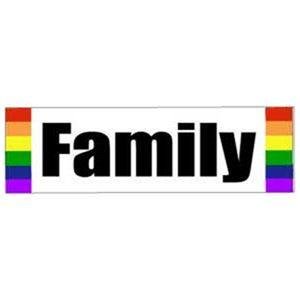"Family" Gay Pride Rainbow Bumper Sticker 3 x 10 inch