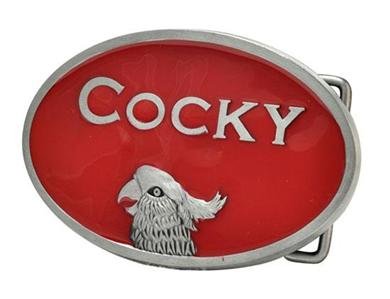 Cocky Belt Buckle Red TV Show Bones Funny Metal Buckle