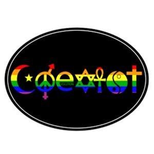 Coexist Auto or Truck Magnet Gay Pride Rainbow Euro Magnet