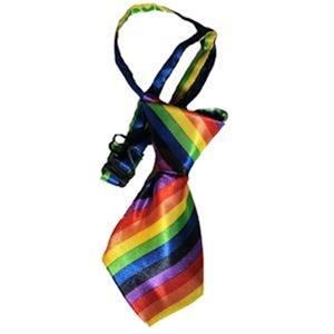 Gay Pride Pet Neck Tie Rainbow Dog Necktie