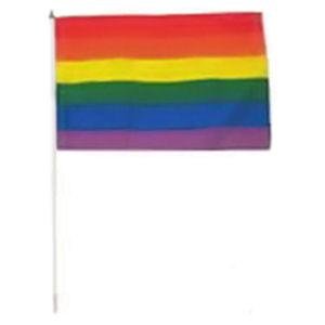 Gay Pride Rainbow Hand Flag 12 x 18 Inches