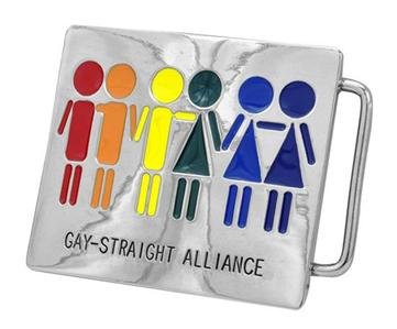 Belt Buckle Gay Straight Alliance Equality Love Is Love Is Love Rainbow
