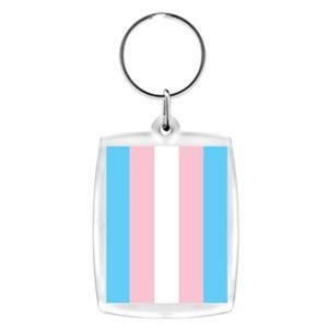 Transgender Flag Acrylic Keychain Key Chain Transgendered Pride