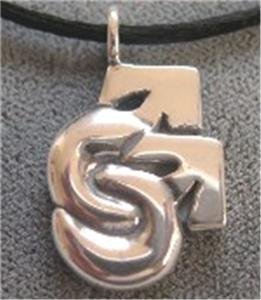 Men's Silver Double Mars Pendant Gay Pride Male