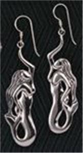 0.925 Sterling Silver Mermaid Hook Earrings