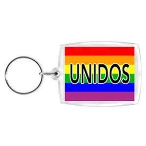 Unidos Latino Pride Key Chain Acrylic Gay Pride Rainbow Keychain