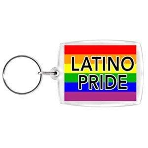Latino Pride Key Chain Acrylic Gay Pride Rainbow Keychain