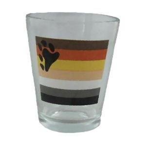 Bear Pride Flag Shot Glass Gay Pride Barware Bar Ware