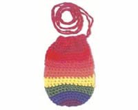 Rainbow Crochet Coin Pouch Stash Bag Gay Lesbian Pride