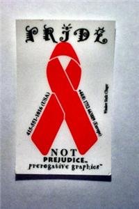 AIDS Awareness Ribbon Static Sticker Lesbian Gay Pride