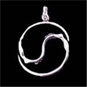 Lesbian 0.925 Sterling Silver Yin Yang Pendant Woman / Woman